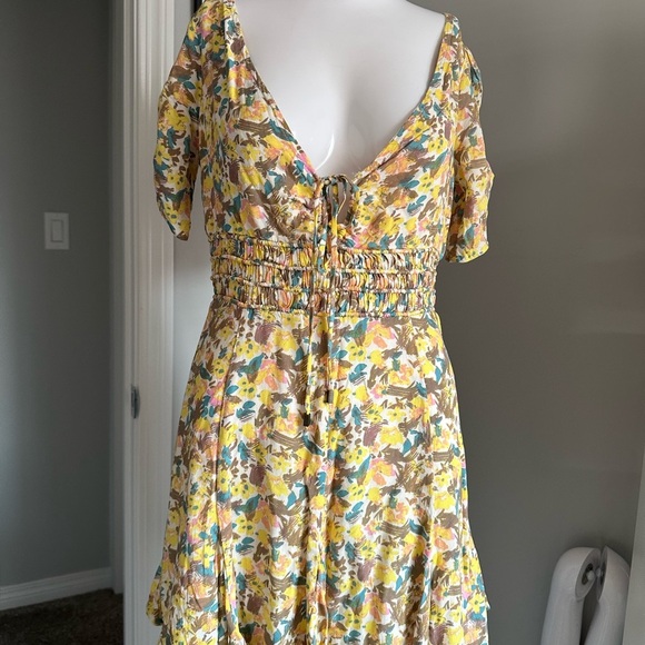 Free People Yellow Floral Mini Dress - Picture 11 of 11